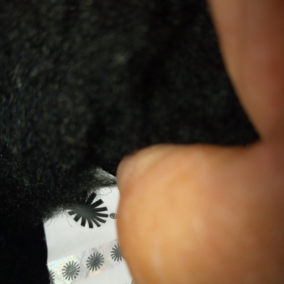 UGG CLASSIC II SHORT BLACK GLITTER GIRLS 4 FAUX FUR LINED PULL ON WINTER BOOTS - Picture 10 of 13